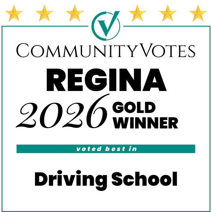 Community Votes Regina 2026 Gold Winner badge for Faizan’s Defensive Driving School